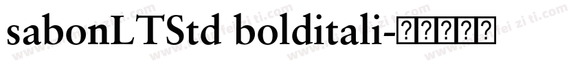 sabonLTStd bolditali字体转换